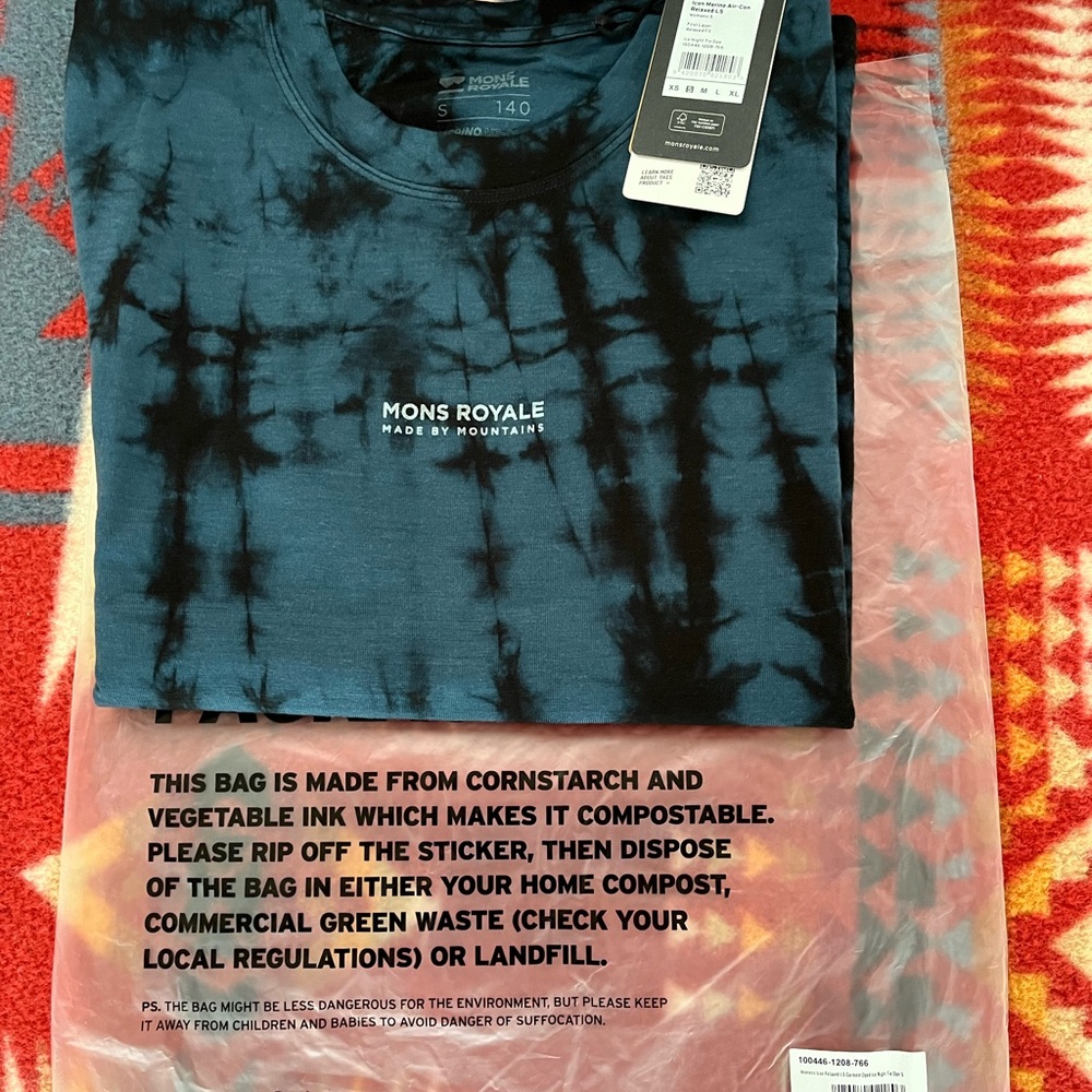 Mons Royale Women’s Merino Wool Tie-Dye Long Sleeve Shirt